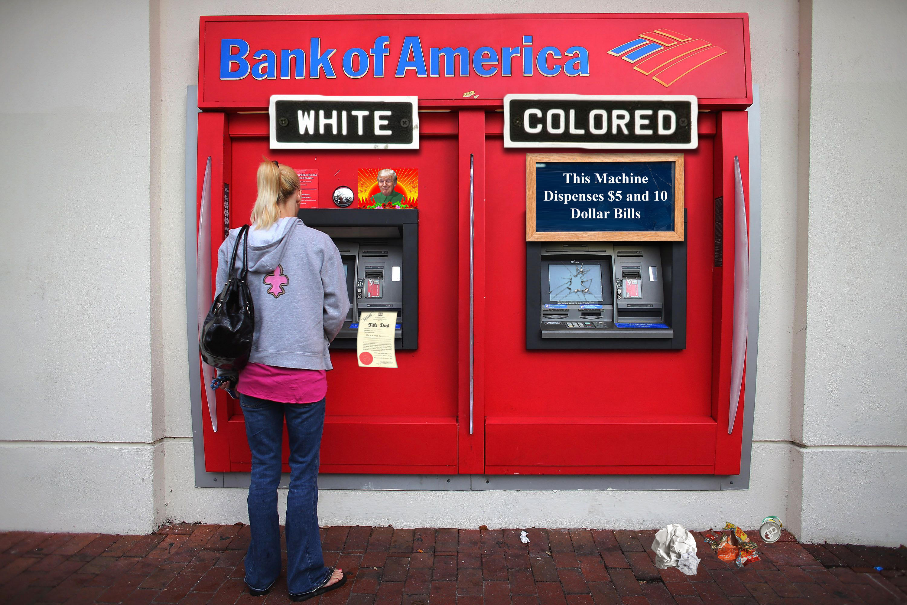 bank of america money network atm