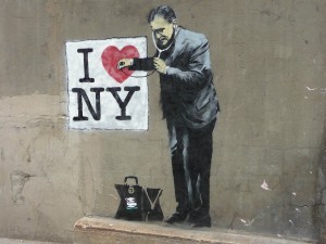Banksy's mass-produced social critique has given New Yorkers cynical inspiration in a trying time.