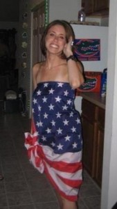 Casey Anthony wearing the American flag - the colors