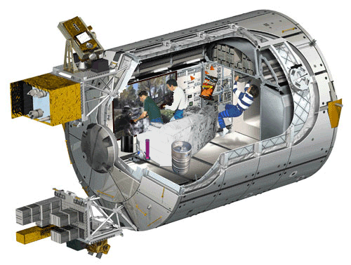 Cutaway view of the International Space Station's brand new "chill room"