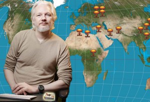 Assange addressed the world via teleconference from the Ecuadorian Embassy
