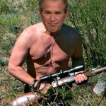 George Bush a-huntin' them Reds
