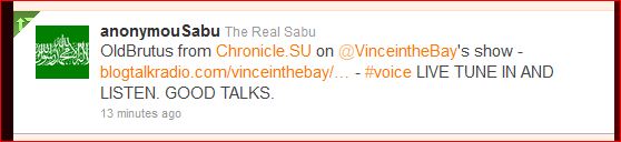 Sabu loves chronicle.su - as long as we're preaching the party line