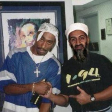 RARE PHOTO: Tupac and a young Osama bin Laden unite in shared distaste for evil-ass white motherfuckers