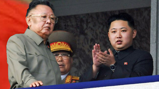 Who's that standing behind Kim Jong Il?